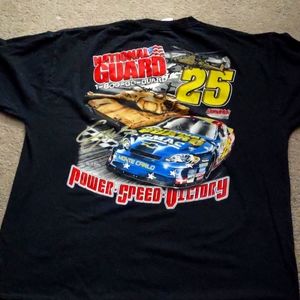 Nascar 25th Anniversary/ National Guard Black T-shirt size XL